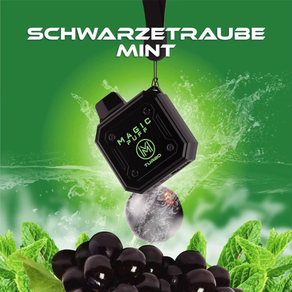 Magic Puff Turbo Schwarzetraube Mint