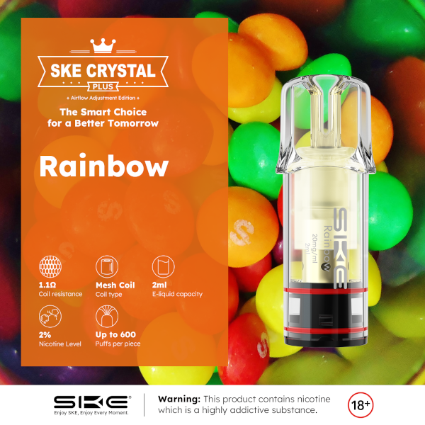 SKE Crystal Plus Pods Rainbow 20mg/ml