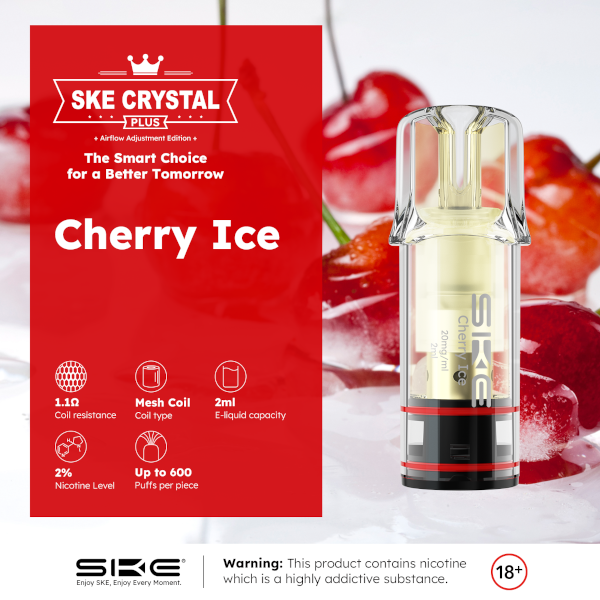 SKE Crystal Plus Pods Cherry Ice 20mg/ml