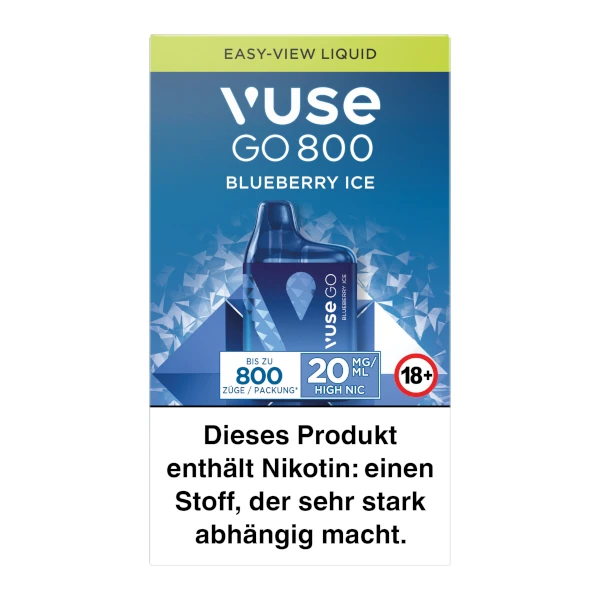 VUSE GO 800 BOX Blueberry Ice 20mg/ml Nikotin