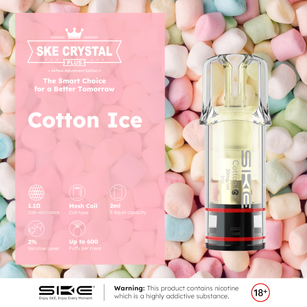SKE Crystal Plus Pods Cotton Ice 20mg/ml