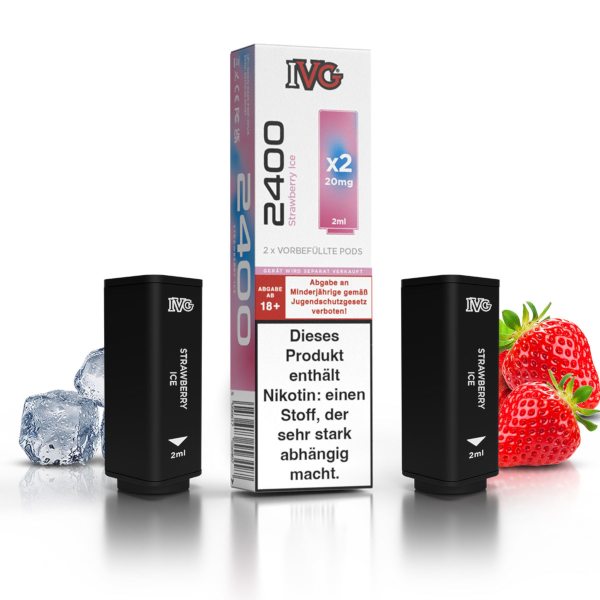 IVG 2400 Strawberry Ice Liquid Pods