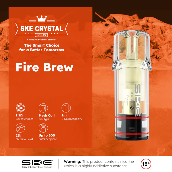 SKE Crystal Plus Pods Fire Brew 20mg/ml