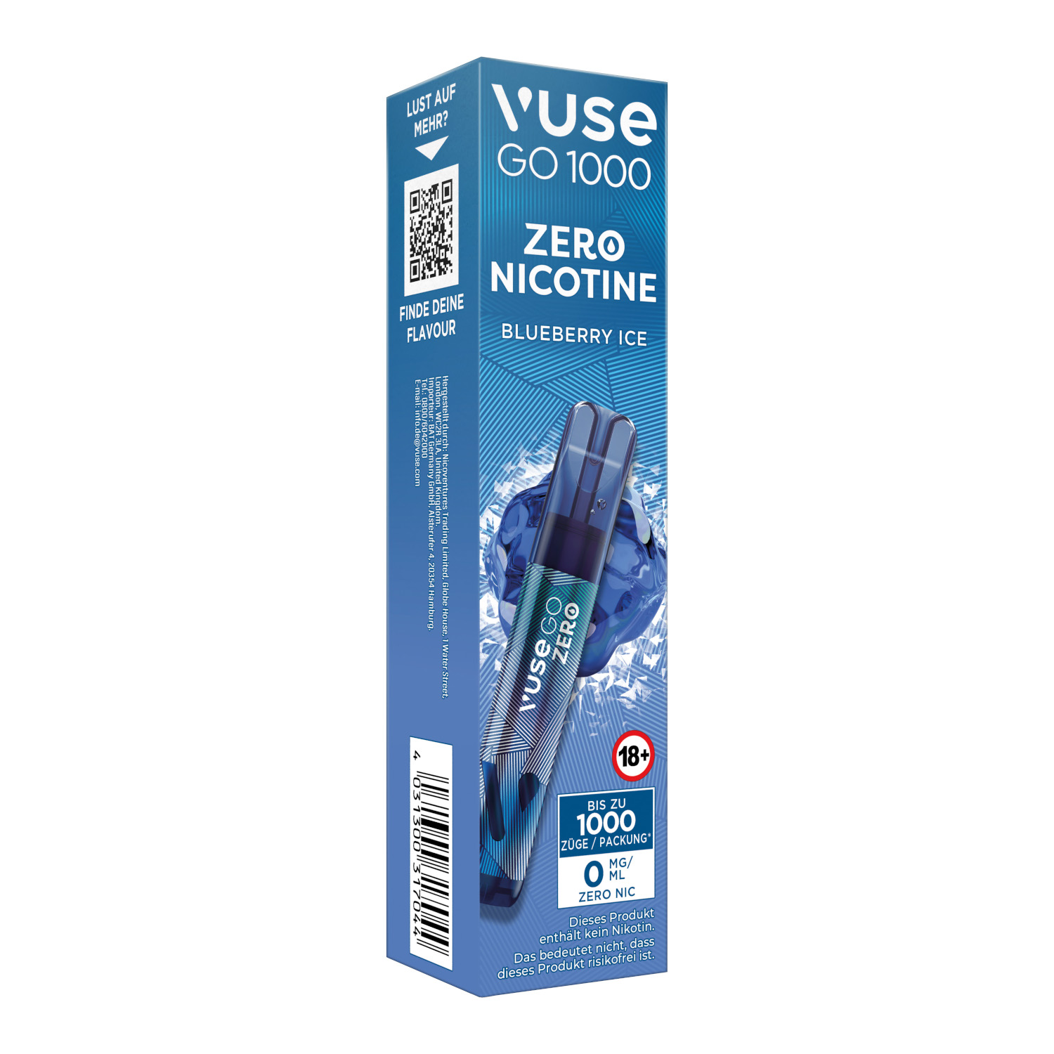 VUSE GO 1000 Blueberry Ice Nikotinfrei