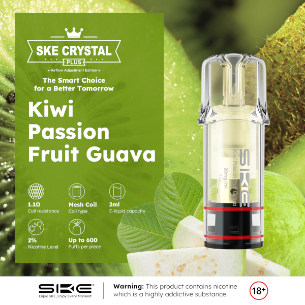 SKE Crystal Plus Pods Kiwi Passion Fruit Guava 20mg/ml