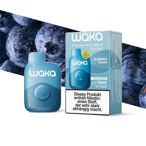 Waka Sopro 600 Vape Blueberry Splash 18mg/ml