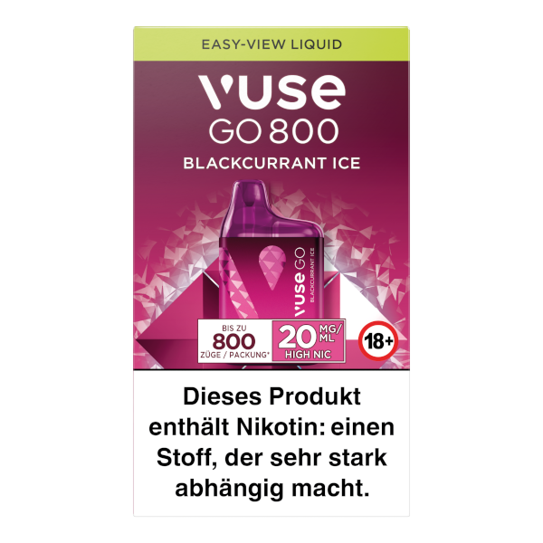 VUSE GO 800 BOX Blackcurrant Ice 20mg/ml Nikotin