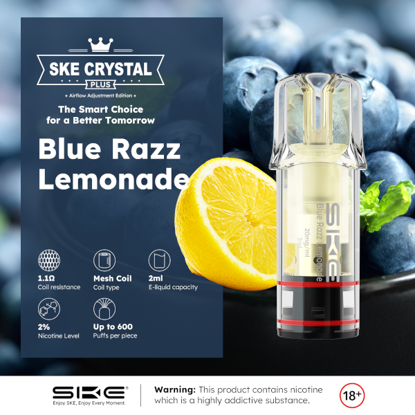 SKE Crystal Plus Pods Blue Razz Lemonade 20mg/ml
